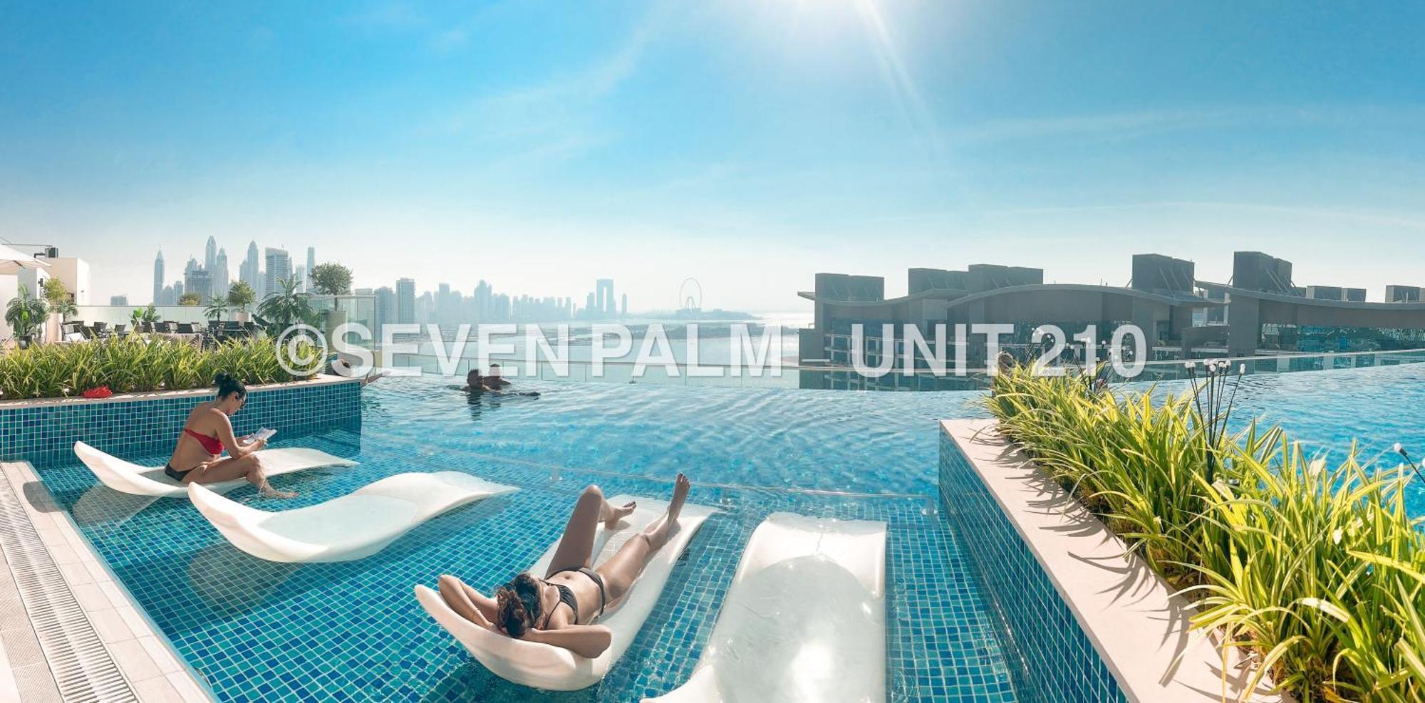 Luxus-Studio Mit Private Beach In Top-Lage, Meerblick & Infinity Pool! Dubai Bagian luar foto