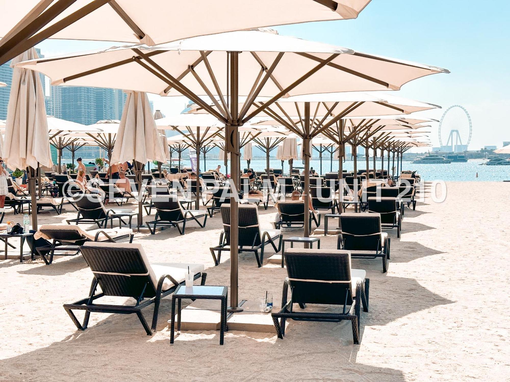 Luxus-Studio Mit Private Beach In Top-Lage, Meerblick & Infinity Pool! Dubai Bagian luar foto