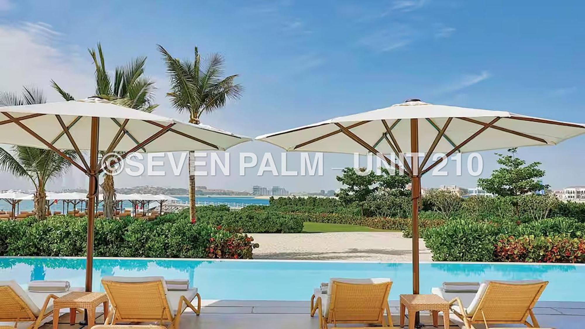 Luxus-Studio Mit Private Beach In Top-Lage, Meerblick & Infinity Pool! Dubai Bagian luar foto
