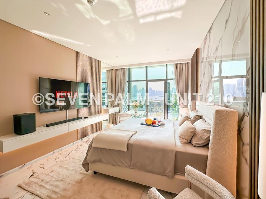 Luxus-Studio Mit Private Beach In Top-Lage, Meerblick & Infinity Pool! Dubai Bagian luar foto